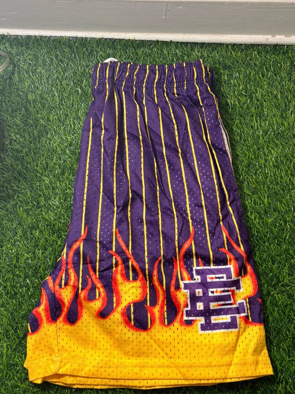 Eric Emanuel Purple/Yellow Shorts